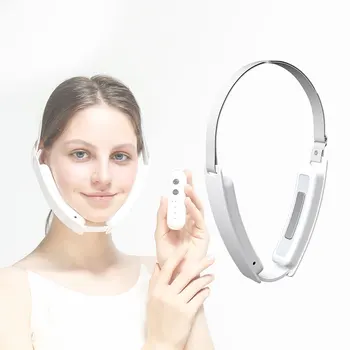 

Chin V-Line Up Lift Belt Machine Red Blue LED Photon Therapy Facial Lifting Device Face Slimming Galvanic Massager V-Face Care