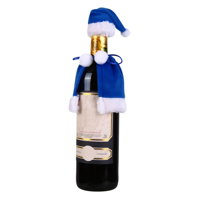 Рождественский стол вечерние украшения Санта бутылка вина чехол для бутылок мешок шляпа держатель для новогоднего ужина бутылка