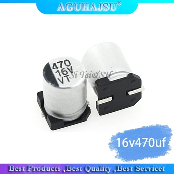 

10PCS Electrolytic capacitor 16v470uf 8*10mm SMD aluminum electrolytic capacitor 470uf 16v