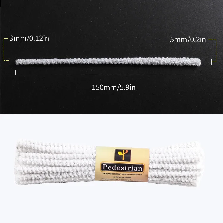 15cm cotton tobacco smoking pipe cleaning tool 50pcs/lot for cleaning in tight space craft art chenile stick smoking pipe cleaners