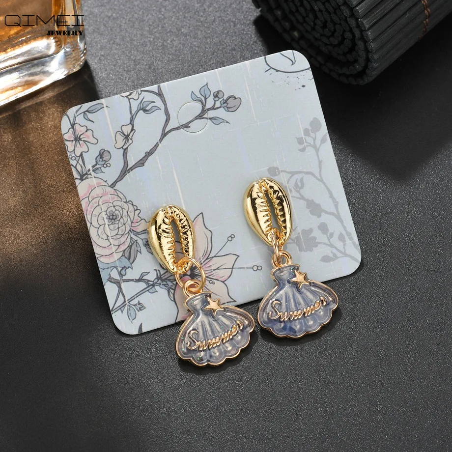 

Bohemia metal stud earrings jewelry for women 2019 stud earrings shell gold earrings party jewelry gold earrings Zinc Alloy