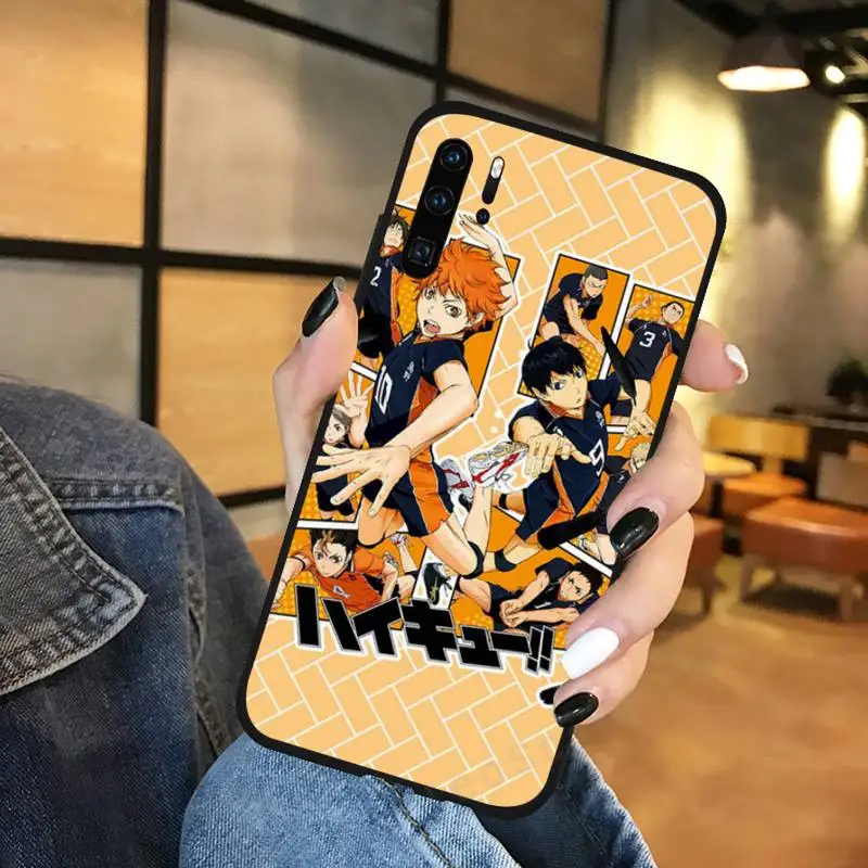 Nhật Bản Haikyuu Bóng Chuyền Anime Điện Thoại Ốp Lưng Funda Cho Huawei P9 P10 P20 P30 Lite 2016 2017 2019 Plus Pro P thông Minh phone case for huawei Cases For Huawei