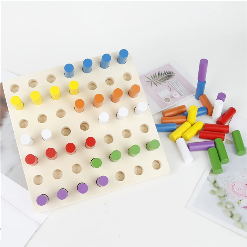  Training Wooden Children Baby Kindergarten Educational Toy Material Sensorial Colored Wooden Sticks - 4000469885839