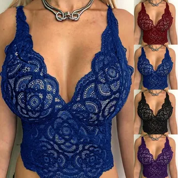 

Sexy Wireless Bralette for Women Floral Lace Bra Lady Underwear Summer Push Up Crop Tops Wire Free Plus Size Lingerie S-3XL