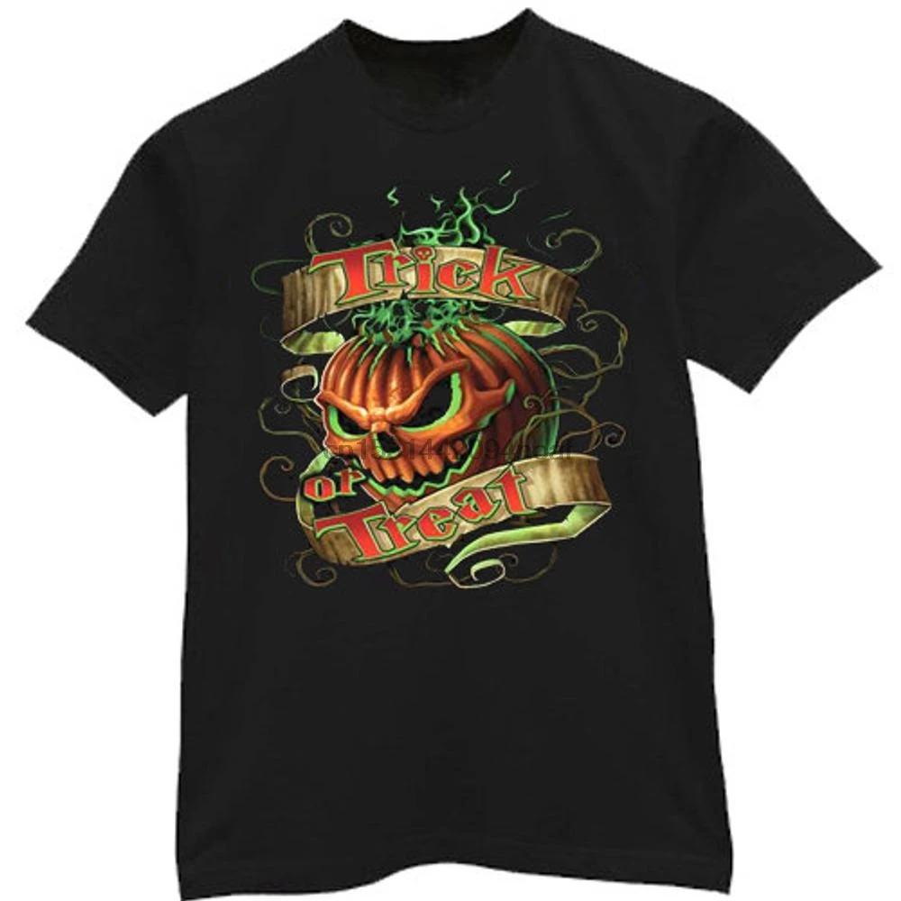 Mens T shirt Halloween Trick or Treat designTShirts AliExpress