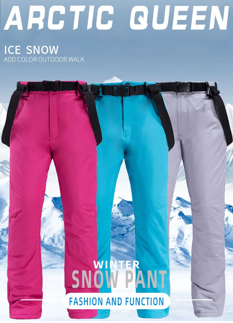 Модный Красочный Зимний костюм, женская одежда для сноуборда, зимняя одежда 10 k, водонепроницаемые костюмы, уличные лыжные куртки и зимние комбинезоны, штаны