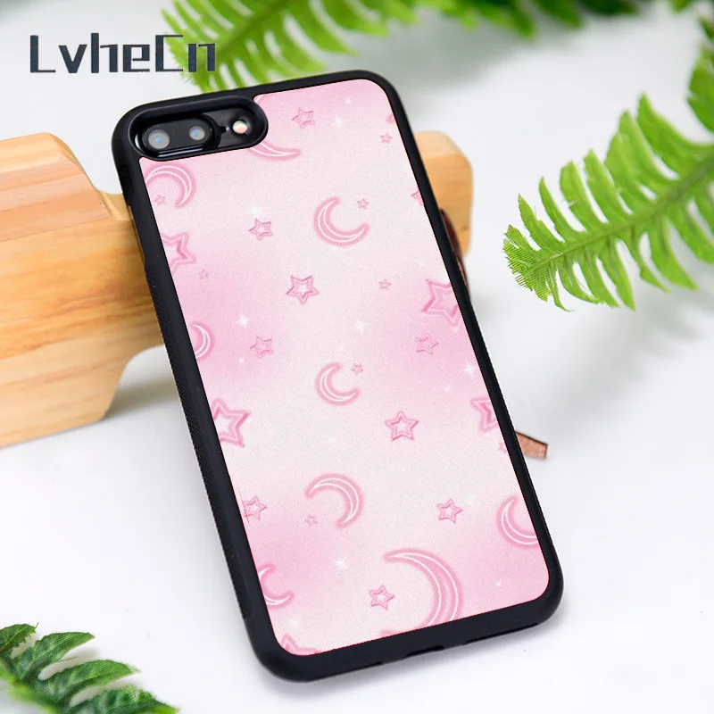 LvheCn силиконовый резиновый чехол для телефона iPhone 6 6S 7 8 Plus X XS XR 11 12 Mini Pro Max розовая