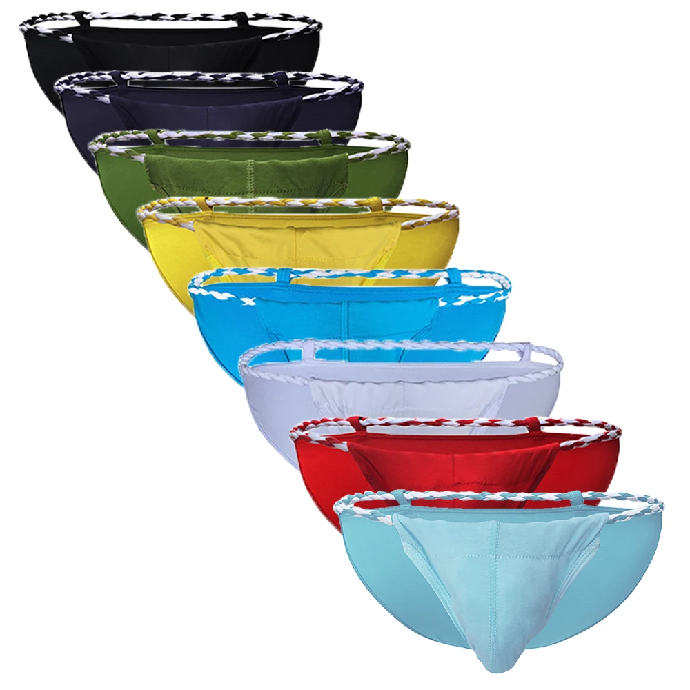 

Трусы-бикини мужские с низкой посадкой, 8 шт./лот