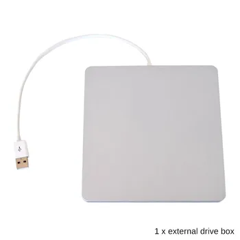 

External USB DVD Case for MacBook Pro SATA Hard Disk Drive DVD Super Multi slot has aluminum look Silver