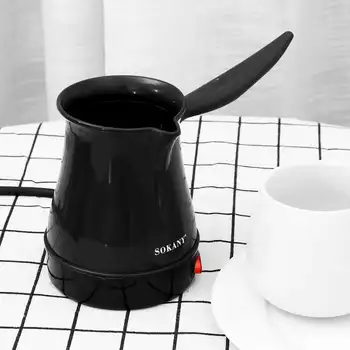 

Portable Coffee Maker Greek Turkish Espresso Percolator Machine Electric Moka Pot Fast and Heat Resistant Multifunction