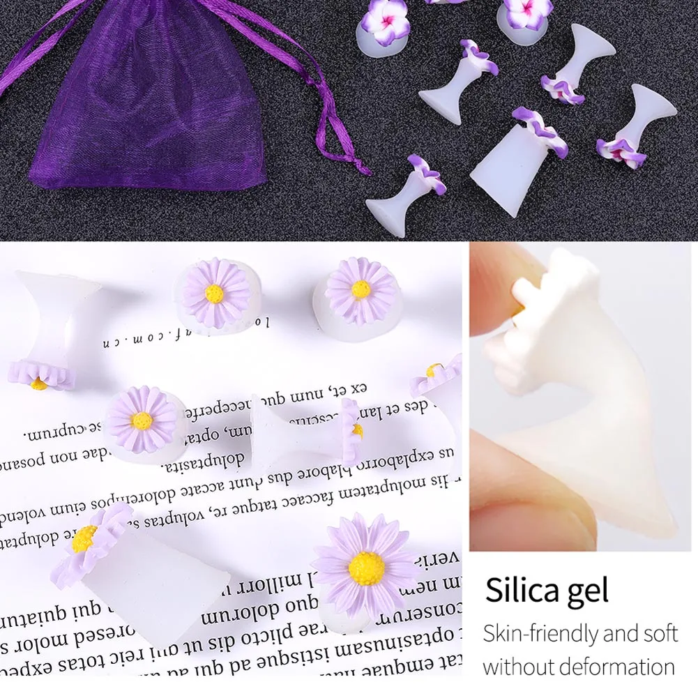 Носок силиконовый сепаратор для ногтей DIY Инструмент Педикюр цветок кристалл в виде капли воды Алмазный жемчуг сепаратор средство по уходу за ногами