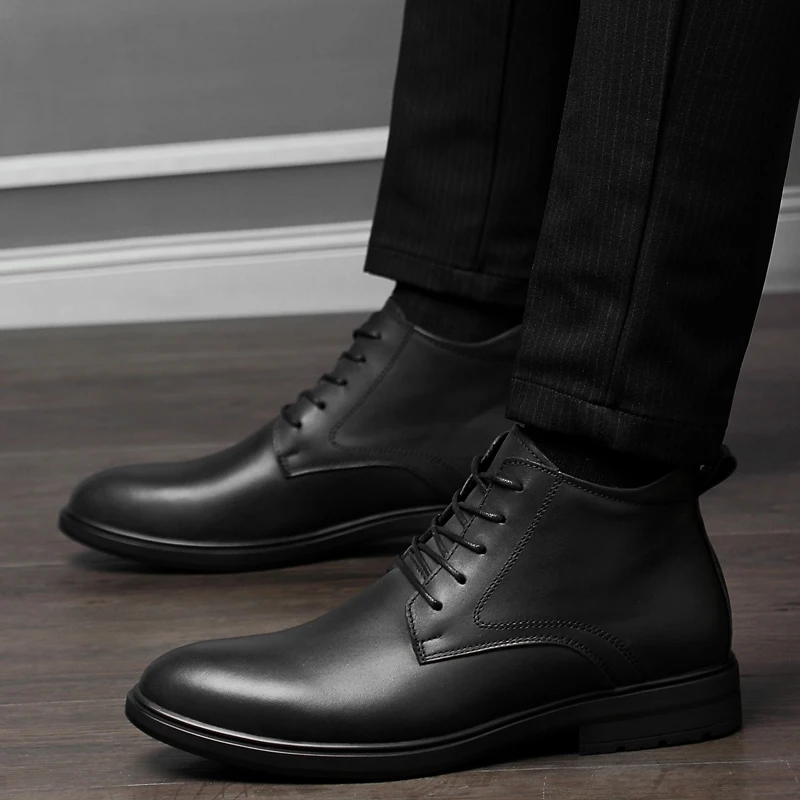 Dropshipping 38-48 Men's Chelsea Boots genuine Leather Elegant Dress Short ankle Boot Spring Winter men Wedding Boots Pointy Dropshipping 38-48 Men's Chelsea Boots genuine Leather Elegant Dress Short ankle Boot Spring Winter men Wedding Boots Pointy