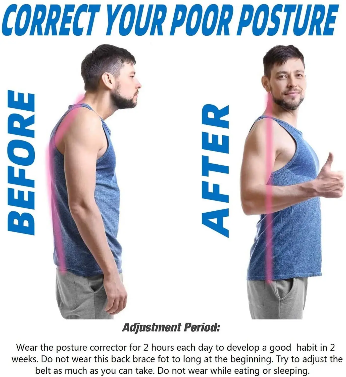 New Posture Corrector Spine Back Shoulder Support Corrector Band Adjustable Brace Correction Humpback Back Pain Relief-1