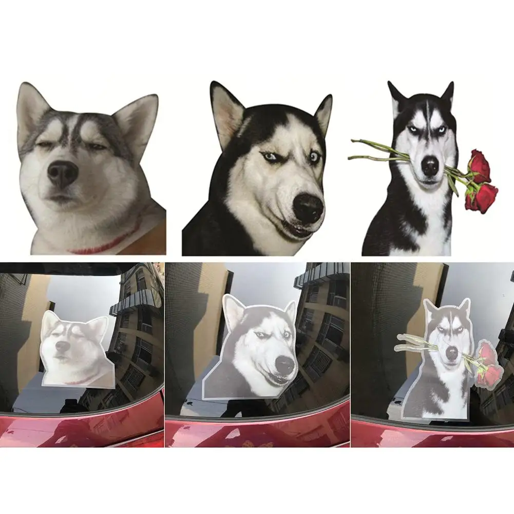 Креативные забавные наклейки на окна автомобиля хаски собака украшение