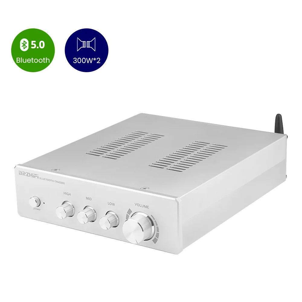 Усилитель высокой мощности BRZHIFI TPA3255 QCC3003 Bluetooth 5 0 300 Вт + 2 каналов Hi Fi стерео аудио