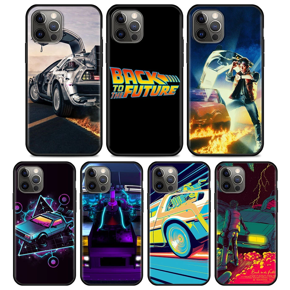 iphone 13 pro max wallet case Back To The Future Black Soft Case For iPhone 11 12 13 Pro max XS Max 12 Mini 6S 7 8 Plus 5 SE 5S X XR Phone Cover iphone 13 pro max case clear