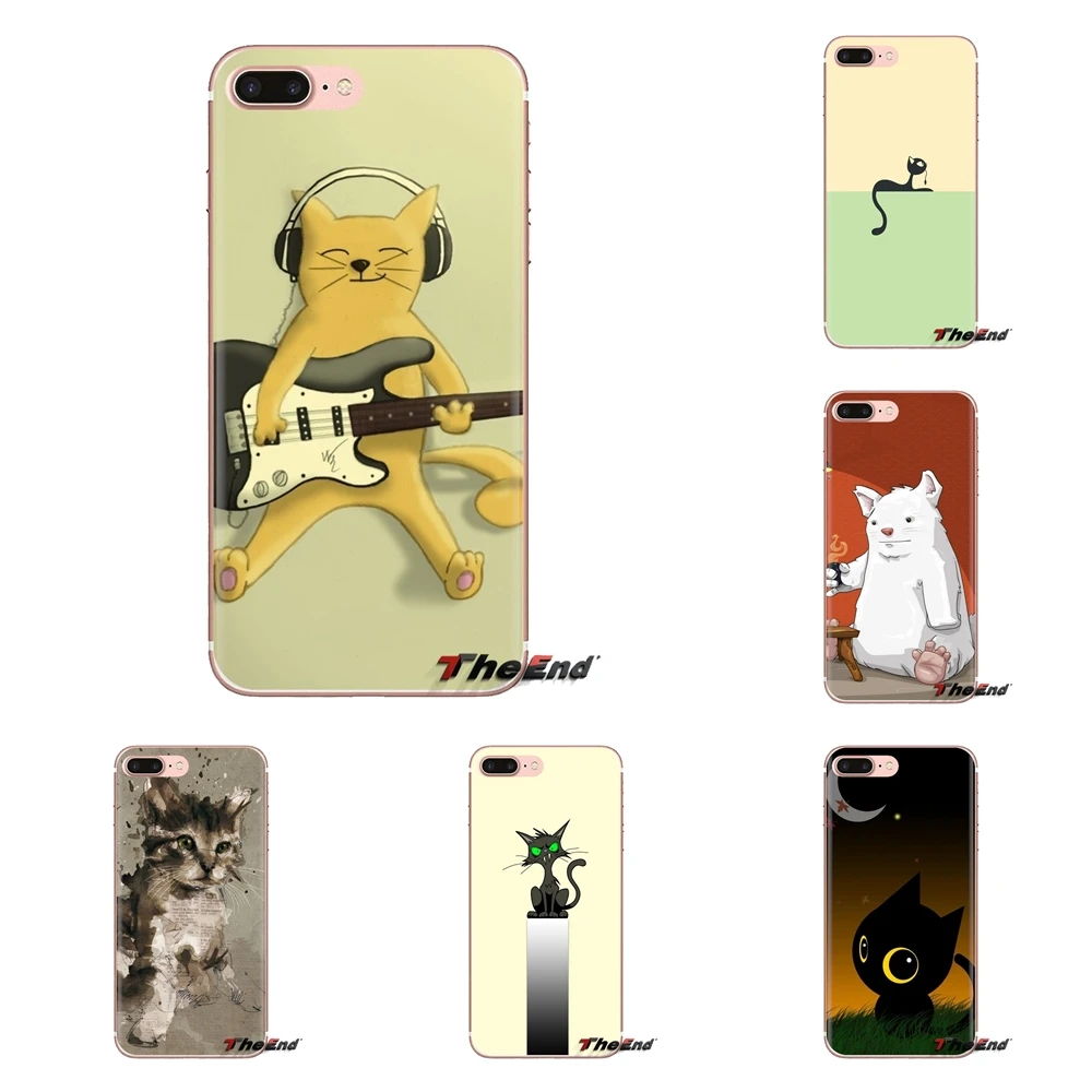 Для huawei G7 G8 P7 P8 P9 P10 P20 P30 Lite Mini Pro P Smart Plus 2017 2018 2019 Рисунок кошка прозрачные мягкие