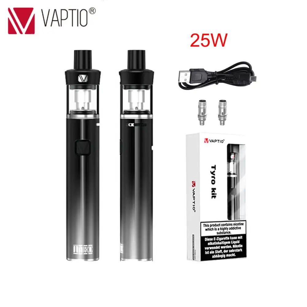  1[send 5pcs coil] Vaptio TYRO Kit 1500mAh Battery&2.0ml Atomizer Top Side Filling vape kit Electron