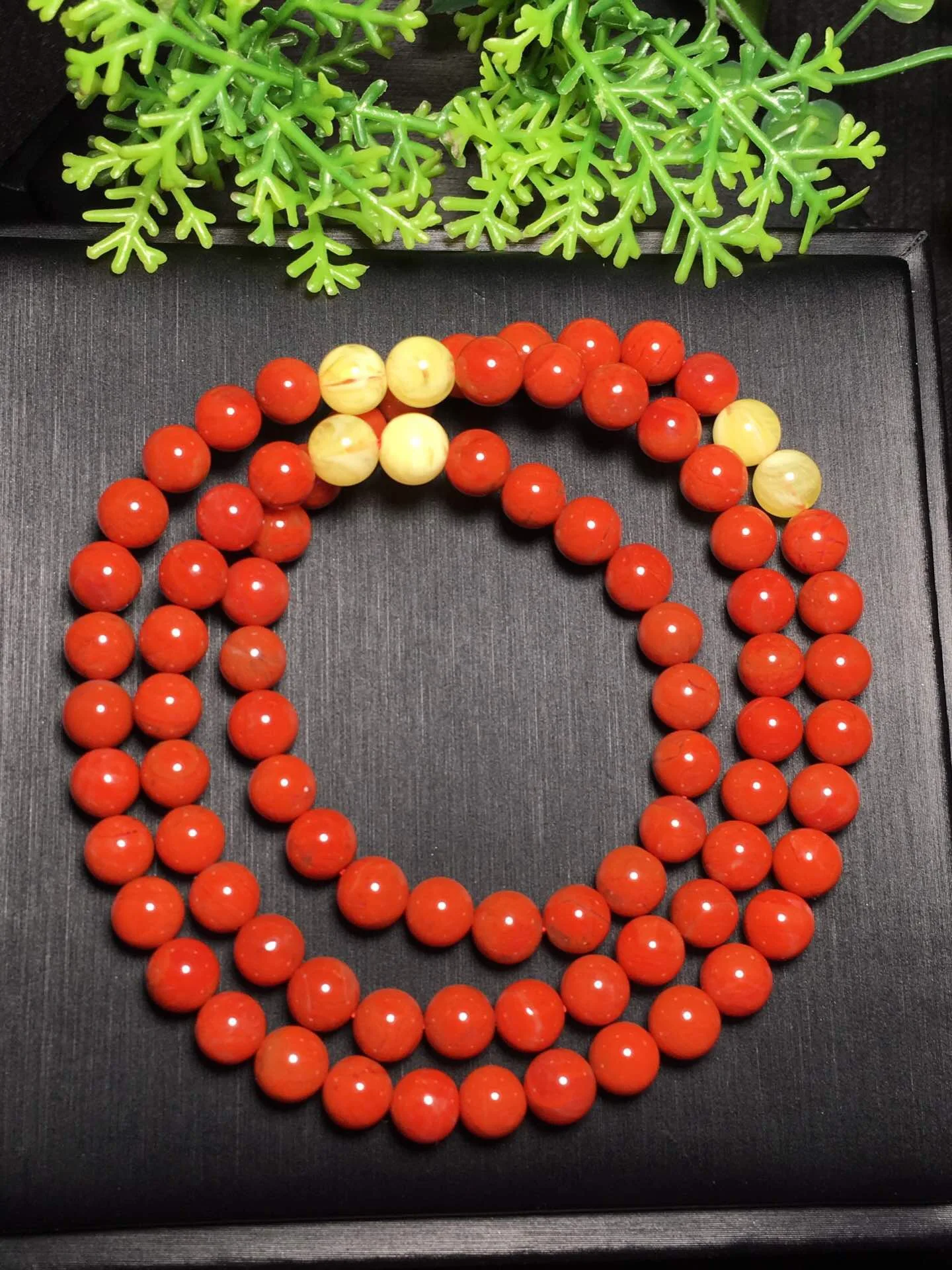 

Natural Red Three-loop Bracelets Color Ruddy Full Scene Full of Meat round Full Simple Versatile Natural And Generous