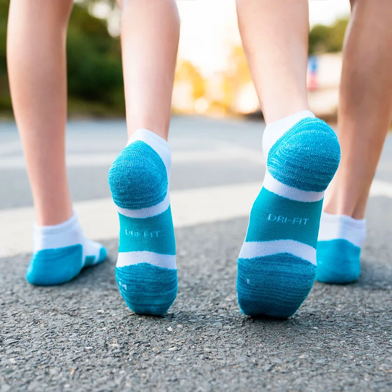Sport Socks Women Men Outdoor Athletic Running Training Marathon Short Sock Cotton Cushion Breathable Fitness Ankle Low Cut Sock