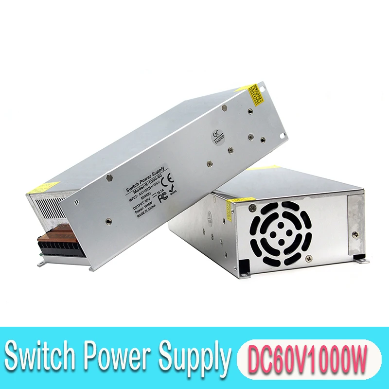 Один Выход DC12V DC18V DC24V DC30V DC36V DC42V DC48V DC60V 1000 Вт светодиодное освещение трансформатор 220V 110V AC-DC импульсивный источник питания для Светодиодный модуль xge ccтв