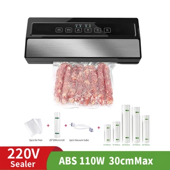 

110W ABS Set Kitchen Food Vacuum Sealing Machine Fresh Food Household Electric Vacuum Packing Tape