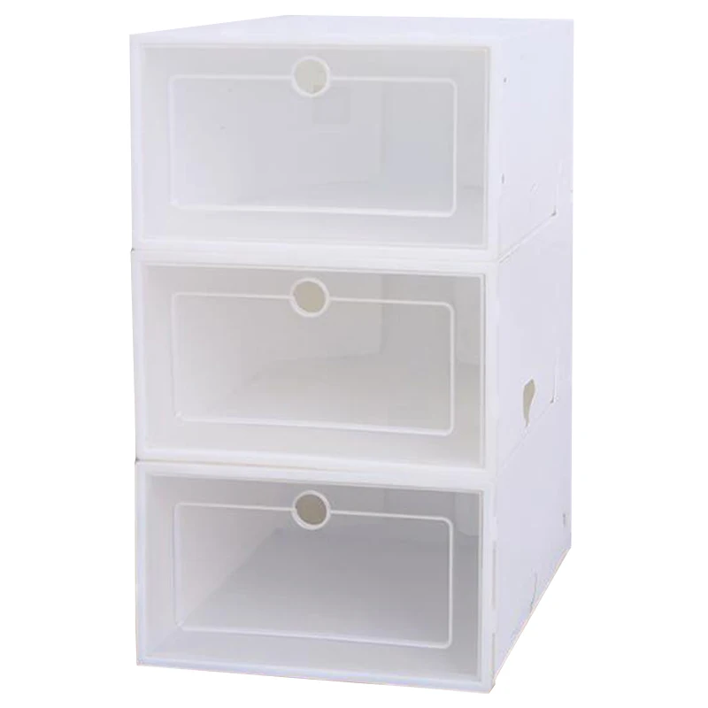 

12Pcs Flip Shoes Transparent Drawer Box Plastic Shoe Box Stackable Storage Box Shoe Storage Box 33 x 24 x 13cm