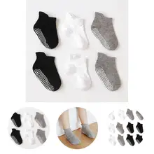 

6 Pairs Boys Girls Socks Adorable Cotton Ultra Soft Anti Skid Ankle Socks for Daily Wear Infant Socks Kids Socks