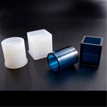 

Square Silicone Pen Pencil Holder Mold Round Container Resin Art Candle Holders DIY Dried Flower Crystal Flower Pot Molds Craft