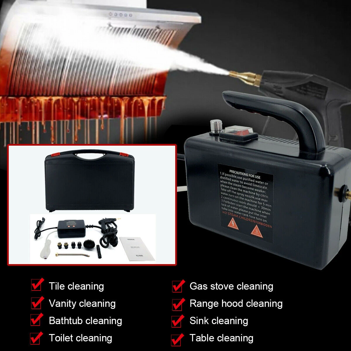 2500W High Pressure Steam Cleaners Commercial Car Multifunctional Cleaning  Machine Air Conditioning Home Kitchen Hood 110V-240V - AliExpress