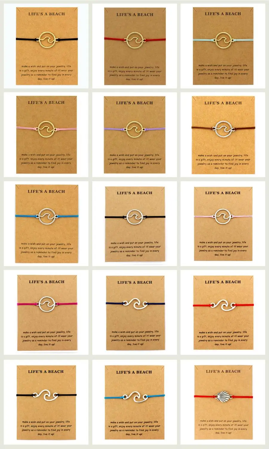 Ocean Wave Beach Adjustable Bracelets Conch Shells Octopus Mermaid Women Men Unisex Fashion Jewelry Summer Gift Drop Shipping