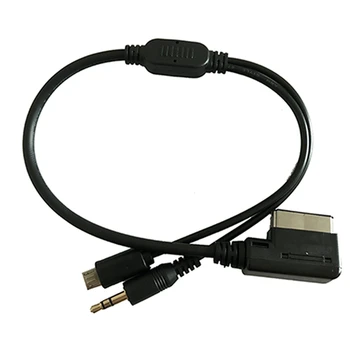 

AMI AUX Micro USB DC 3.5mm Cable to USB Female Interface Audio AUX Adapter Data Wire For A3 A4 A5 A6 Q5 For for Magotan CC