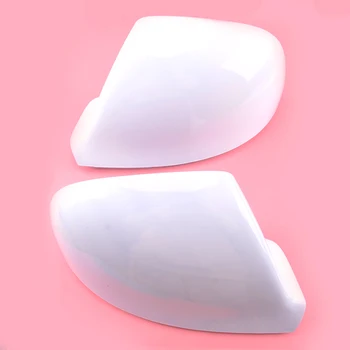 

1 Pair Left & Right Car Wing Mirror Cover Cap Glossy White fit for VW Transporter T5 T6 E1857527F 7E1857528F