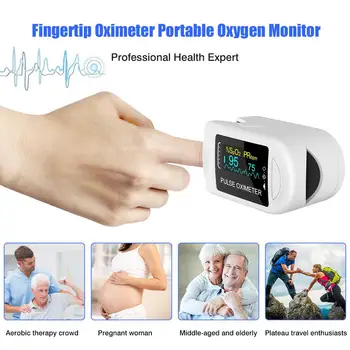 

Fingertip Oximeter Portable Oxygen Monitor SpO2 Finger Oximeter O2 Saturation Monitor With Lanyard For Heart Rate Monitoring