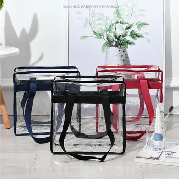 

2020 Newest Clear Tote Vinyl Plastic PVC Shoulder Bag Beach Beauty Makeup Cosmetic Handbag Grocery Bag Shopping Bag