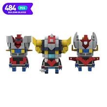 

Moc Magazined Robot Brickheadz Classic Lilac Toy Robot Weapon Mecha Japanese Anime Building Block Assembly Model Kids Toys Gifts