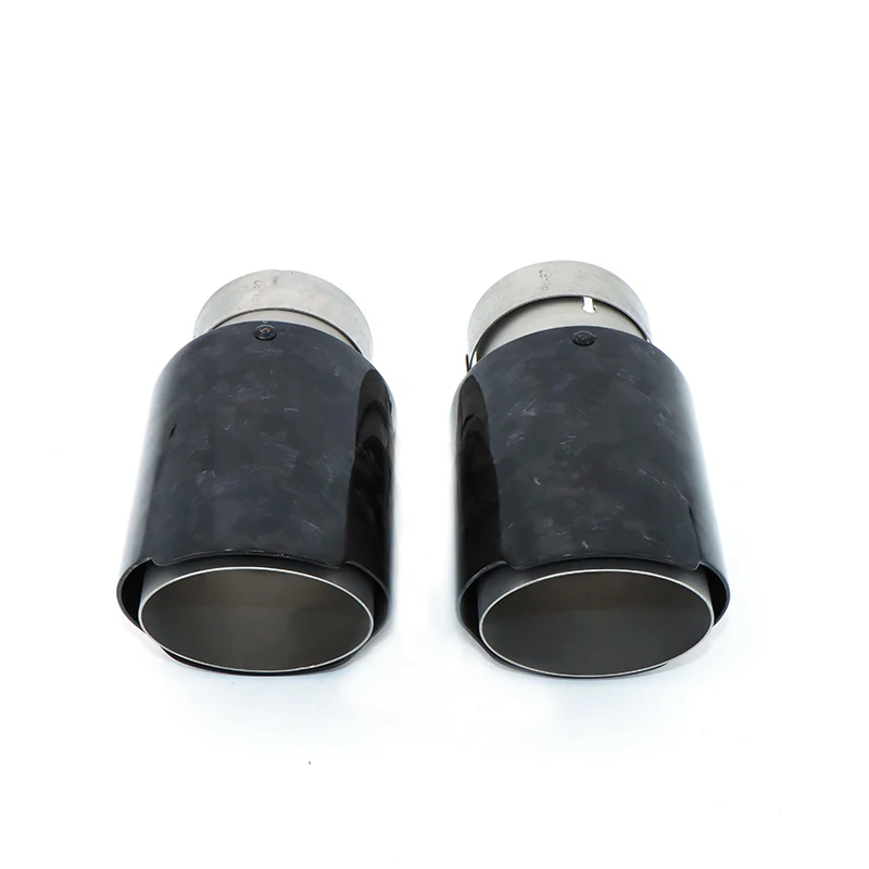 1pcs exhaust pipe modified carbon fiber forged pattern bright material exhaust pipe tail throat 304 spray 170mm length tail nozz