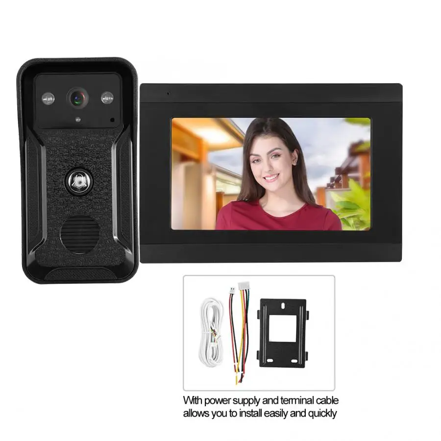 Ночная камера 7 в 1 2 монитора проводной Wi Fi 1080P HD видео дверной звонок