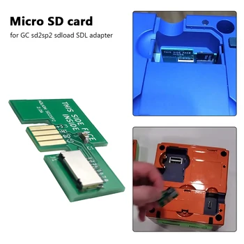 

TF Card Reader Adapter Fit Reusable Memory Cards Accessories for Nintend NGC Console SD2SP2 SDLoad SDL Adapter Green