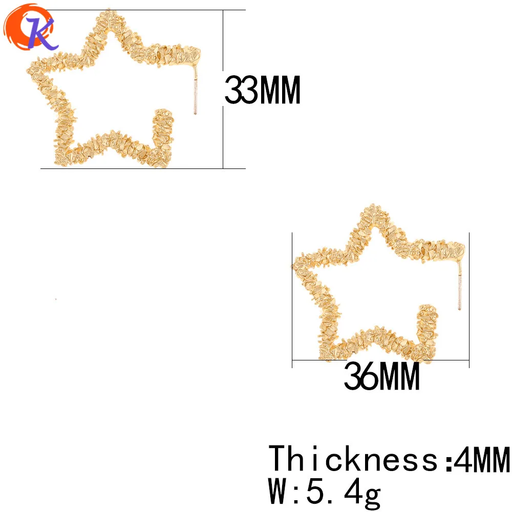 Cordial Дизайн 50 шт 33*36 мм ювелирные аксессуары/серьги-гвоздики/Серебряная булавка/форма звезды/Сделай сам/ручная работа/серьги фурнитура