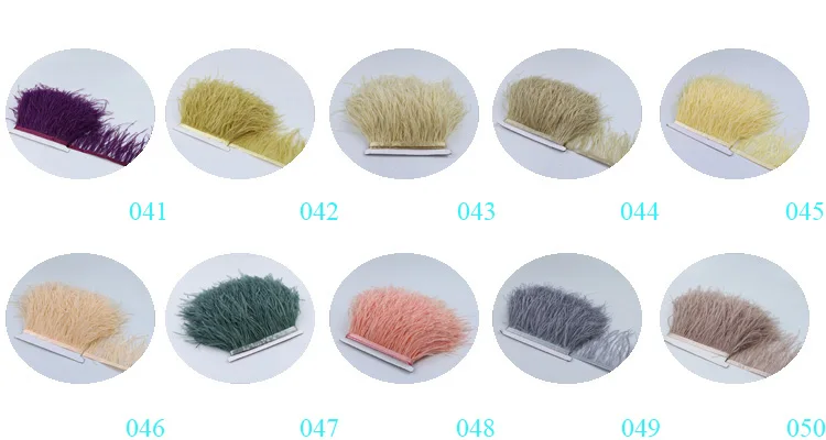 Wholesale 2 meters 8-10CM Ostrich feather Trims for skirt/dress/costume Sewing Ribbon Decorative feathers Lace