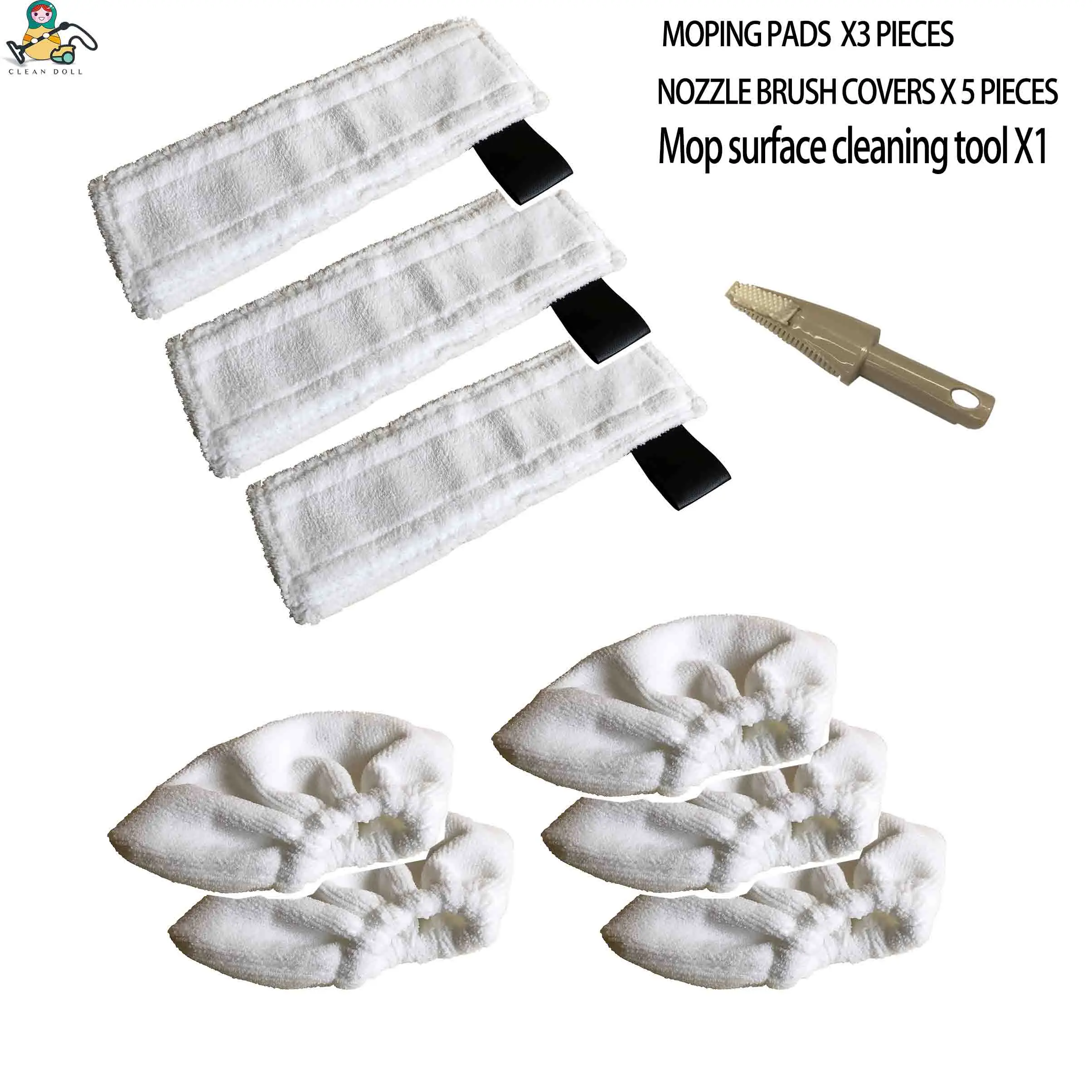 KAR-SC-EF-COM-8PK Мульти-набор тряпичной насадки для Karcher SC1 SC3 EasyFix SC4 SC5 Швабра пароочиститель швабры части ткани 2,863-259,0 - Цвет: KAR-SC-EF-COM-8PK