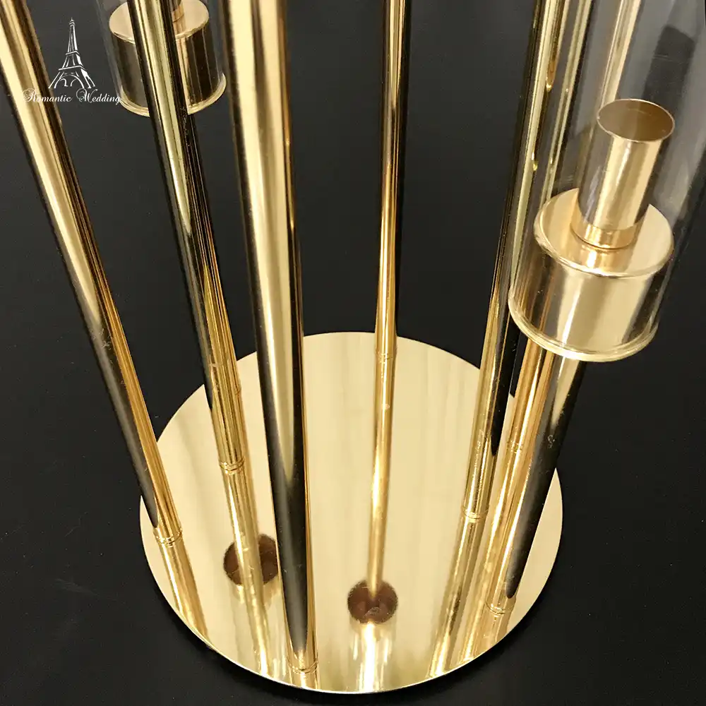 Romantico 8 Jefes De Los Titulares De Vela De Vidrio Redondo Base