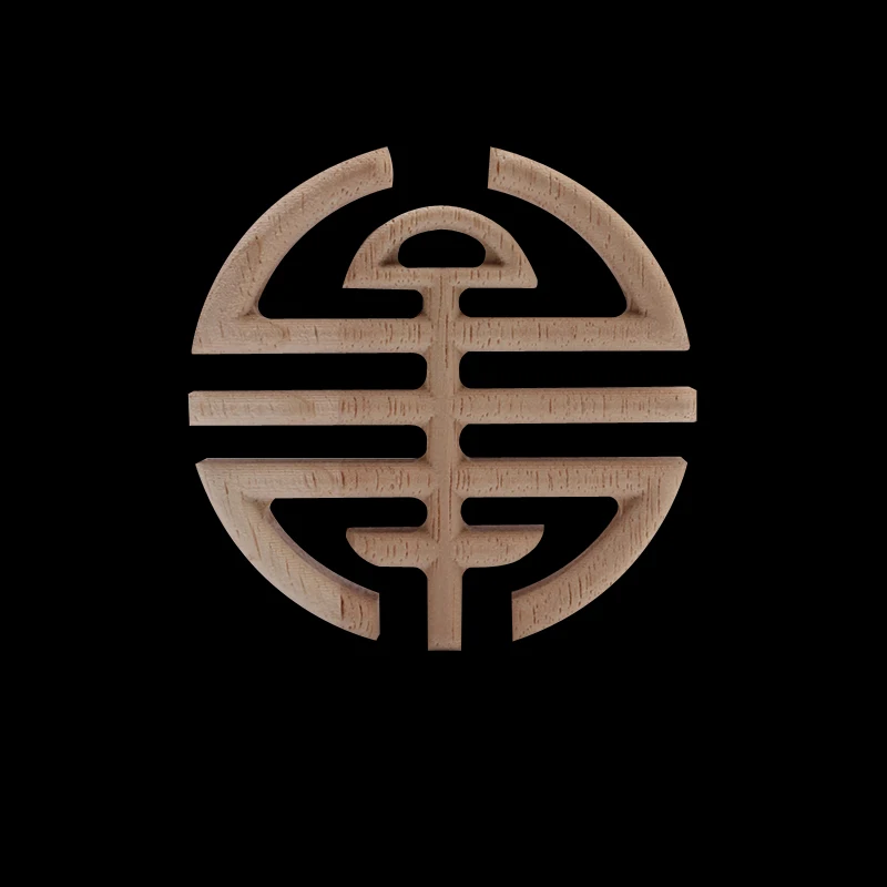 

Decoration Retro Natural Exquisite Wood Decal Wood Figurines Onlay Wooden Oval Corner Cabinet Window Hot Sale Wood Mouldings