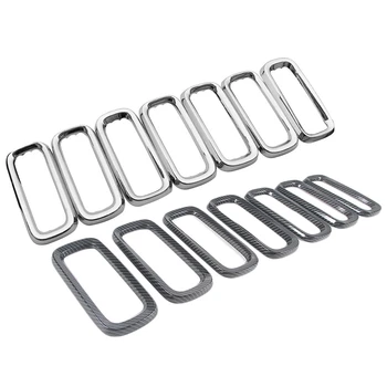 

7Pcs ABS Front Grill Grille Inserts for Jeep Renegade 2015-2018