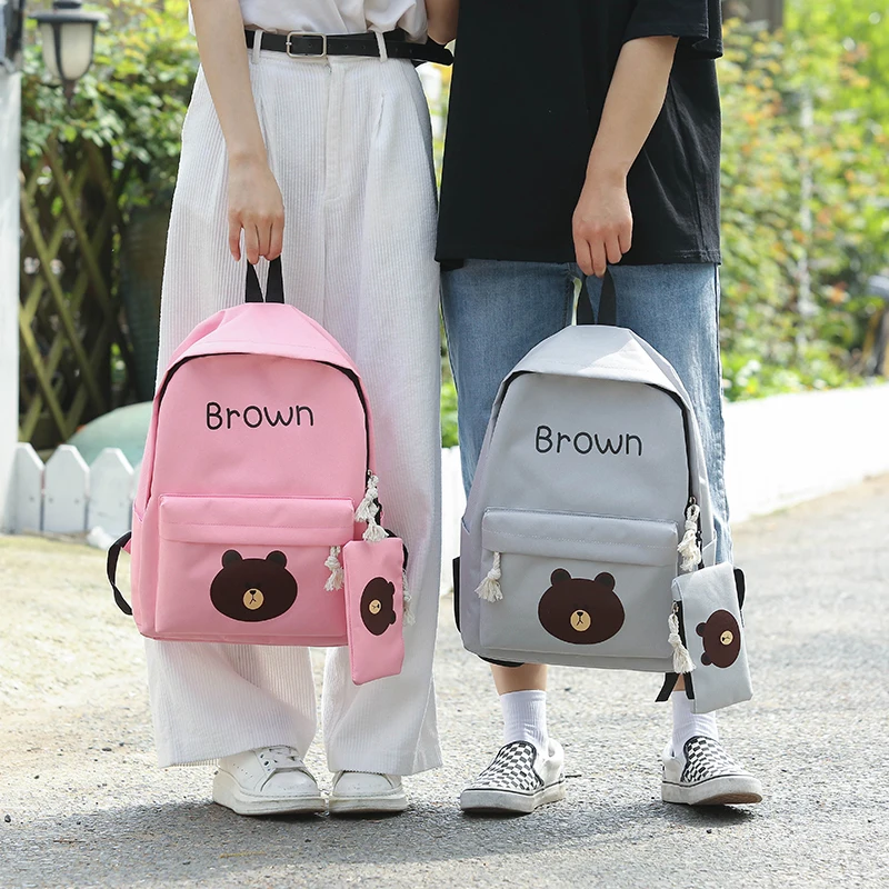 Brand Luxury Handbag Fashion Cartoon Backpack 2020 Women Leisure Shoulder School Teenage Girl wallet Bagpack | Багаж и сумки