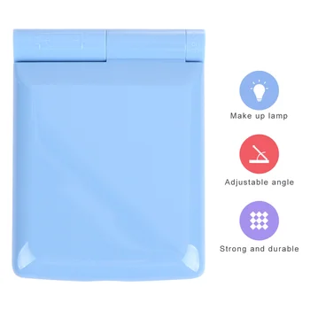 

Foldable Led Makeup Mirror Light Square With Two-Sided Handheld Makeup Mirror