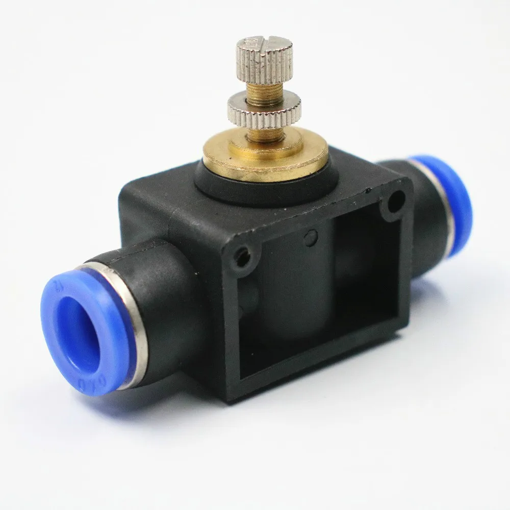 Высокое качество Дроссельный клапан SA 4-12 мм с контролем скорости потока воздуха клапан трубка водяной шланг пневматический нажимной фитинги