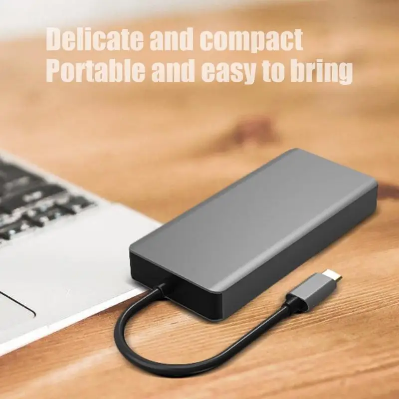 Кабель 3 в 1 Многофункциональный преобразователь TYPE-C к HDMI VGA с 3 USB концентратор док-станция