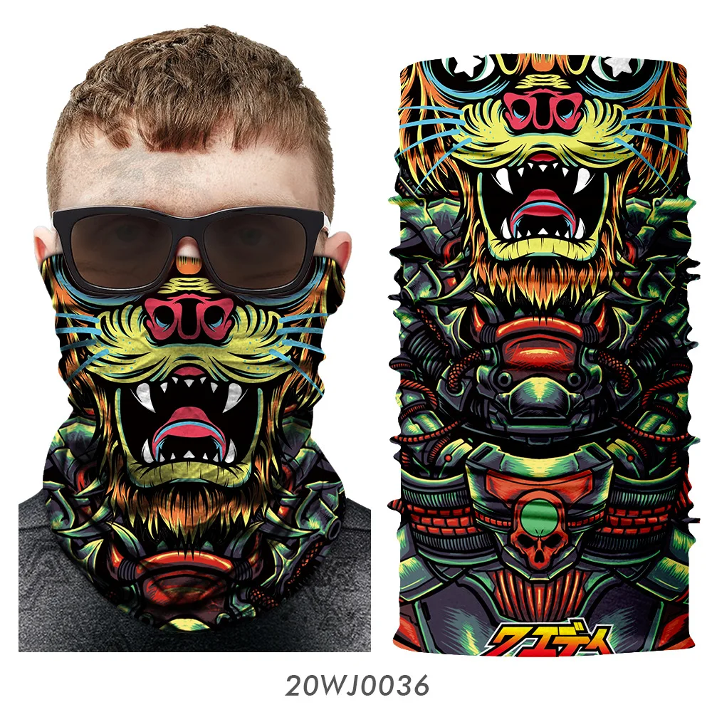 20WJ0036 3D мотоциклетная маска для лица в стиле хип-хоп, трубчатый шарф, велосипедная повязка на шею, для улицы, женские повязки на голову, ветрозащитная, вампирская, Череп, зимняя, Balcalava - Цвет: 20WJ0036